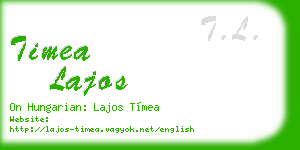 timea lajos business card